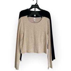 Yogalicious Beige Long Sleeve Top